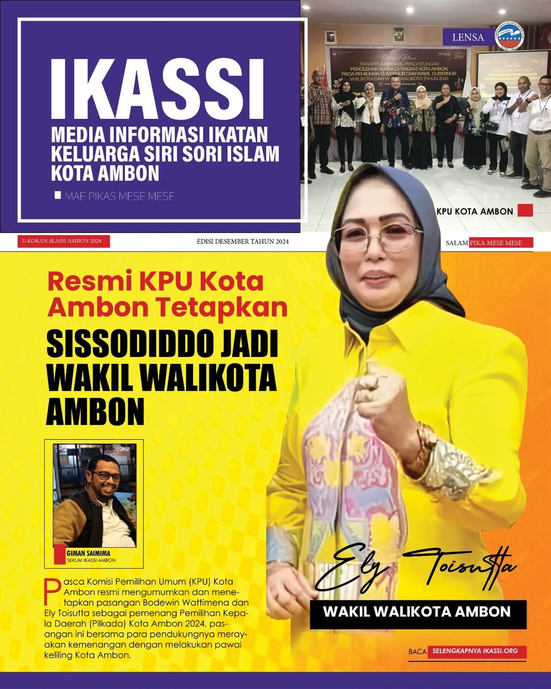 IKASSI Ambon Dukung Penuh Program Bodewin Wattimena & Ely Toisutta “Ambon Par Samua”